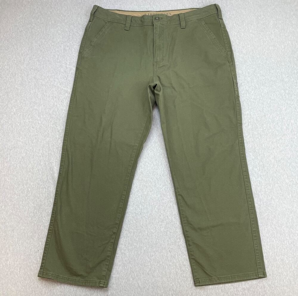 Legendary Outfitters Pants Mens 38 x 29 Green Cotton Blend Stretch Flat Front